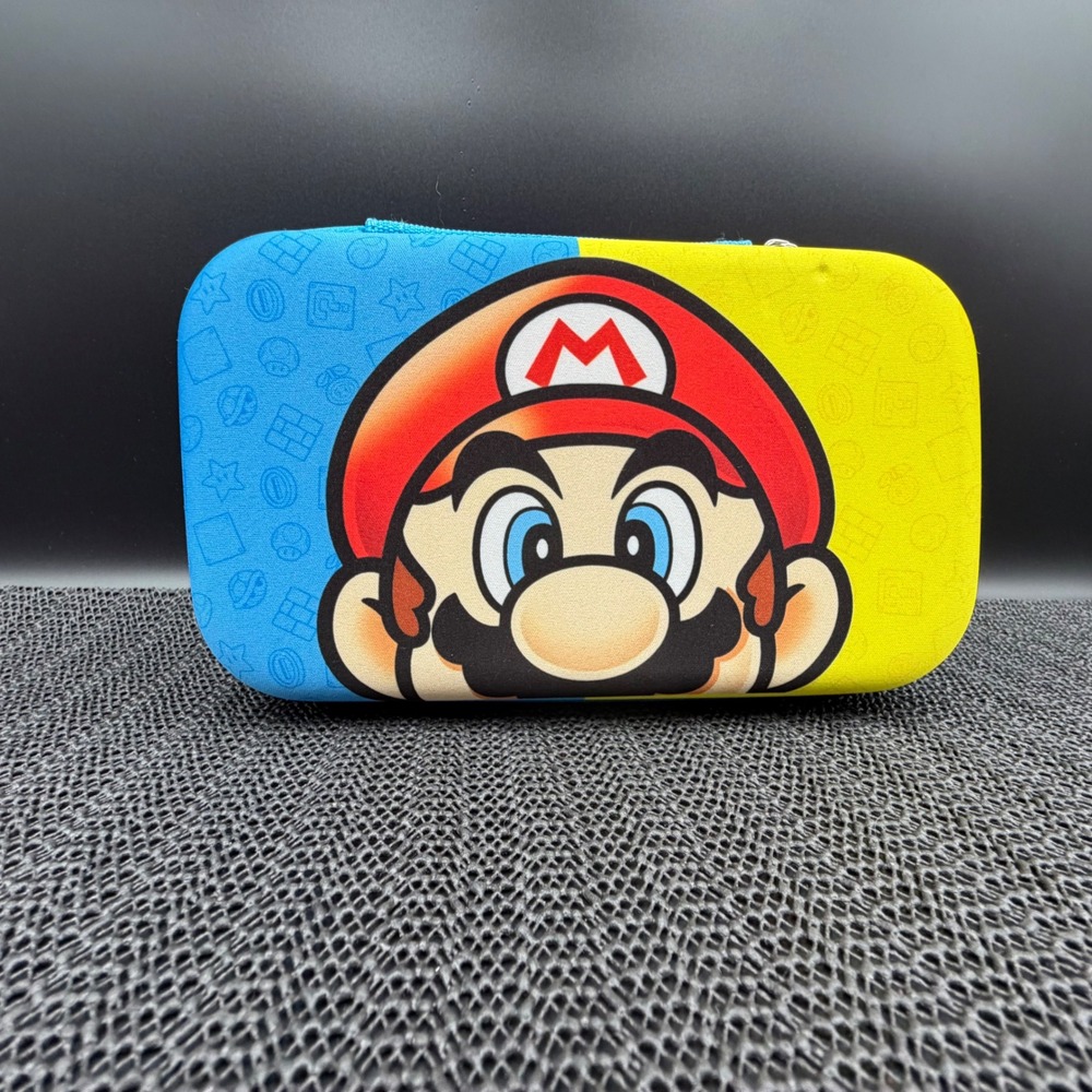 Nintendo Super Mario Hard Shell Pencil Case Blue Yellow Innovative Designs NWT